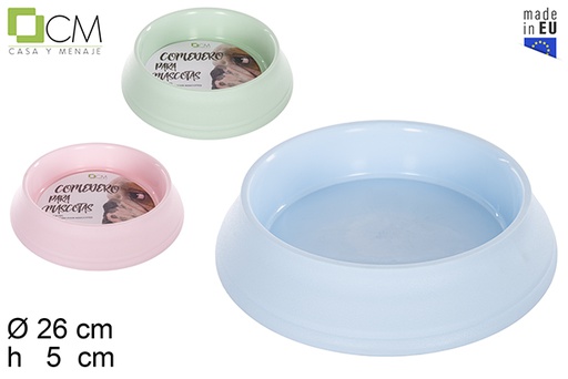 [112991] Mangeoire pour chien ronde pastel