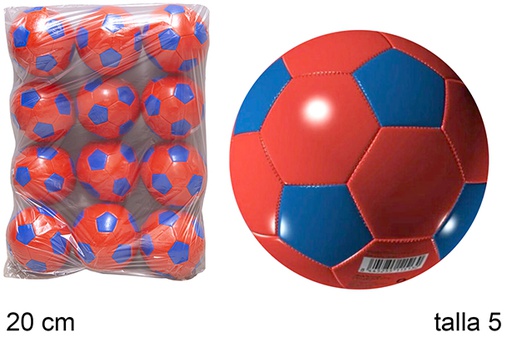 [112022] Balón futbol rojo/azul talla 5