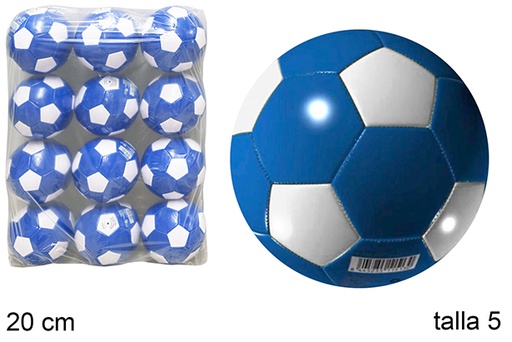 [112023] Balón hinchado fútbol azul/blanco talla 5