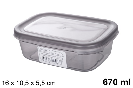 [207163] Fiambrera con tapa Peggy 670 ml