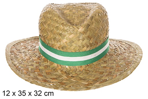 [112325] Sombrero paja Basic color con cinta Andalucía