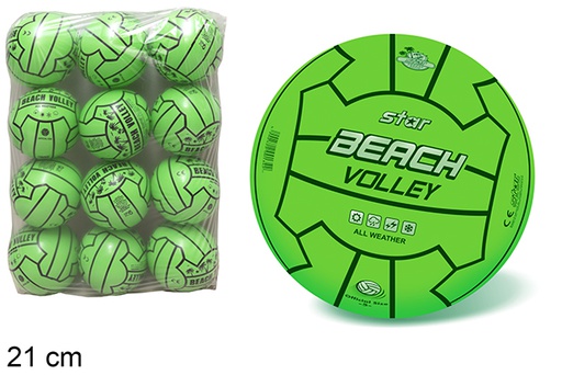 [112246] Volleyball fluor inflated beach 21 cm
