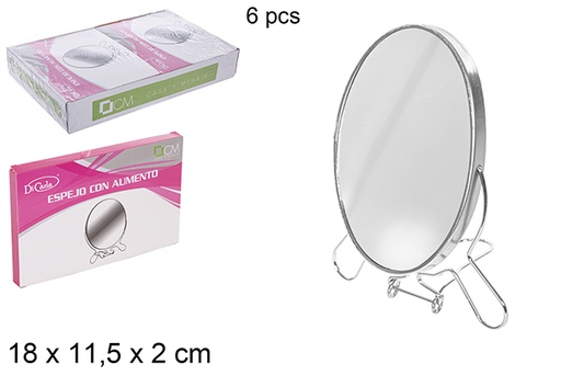 [111278] Miroir ovale avec grossissement 18 cm