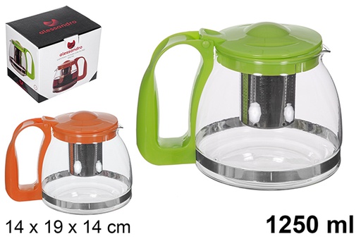 [112866] Jarra café/te con filtro colores surtidos 1.250 ml