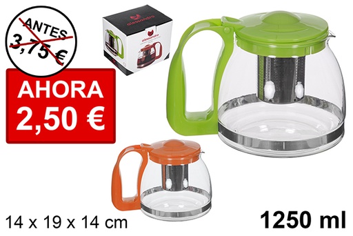 [112866] Jarro de café/chá com filtro várias cores 1.250 ml