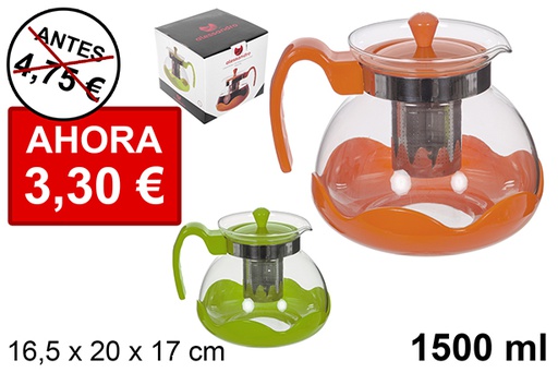 [112868] Coffee/tea jug with filter assorted colors 1.500 ml
