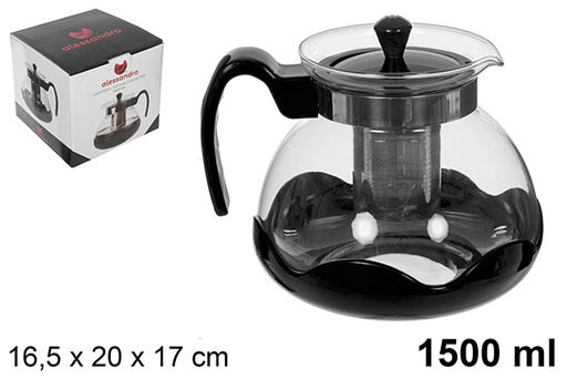 [113033] Jarra café/te con filtro negro 1.500 ml