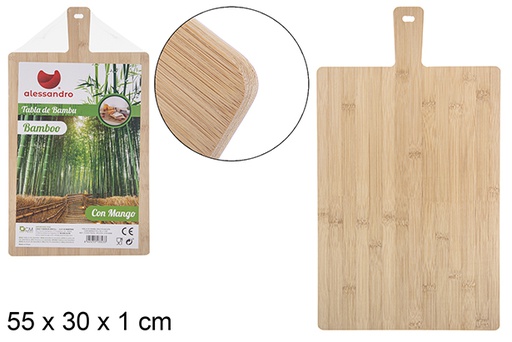 [113323] Planche en bambou polyvalente avec poignée 55x30 cm