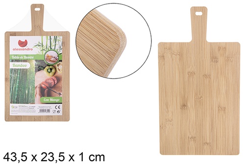 [113324] Tábua de bambú multifuncional com alça 43,5x23,5 cm