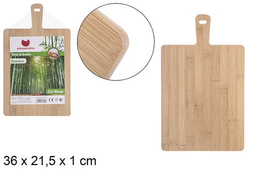 [113325] Planche en bambou polyvalente avec poignée 36x21,5 cm