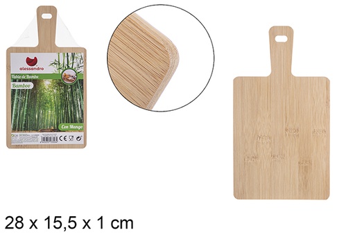 [113326] Planche en bambou polyvalente avec poignée 28x15,5 cm