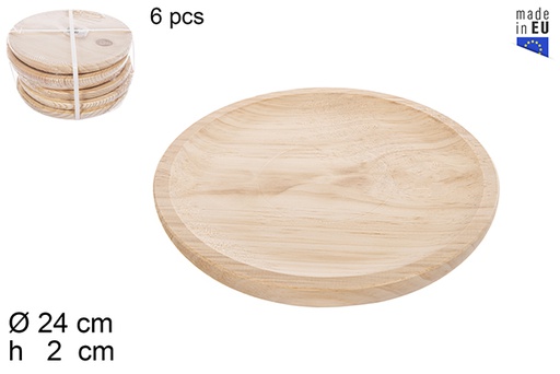 [114556] Plato pulpo madera 24 cm