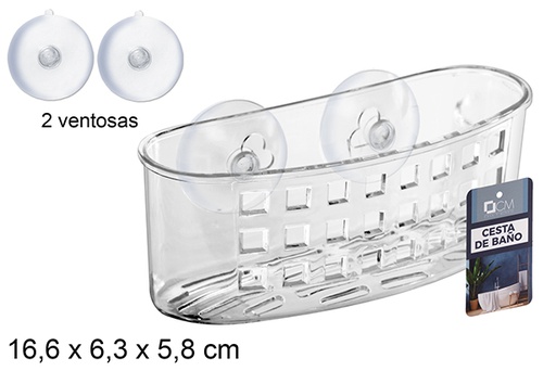 [112857] Plastic bathroom basket 16,6x6,3 cm