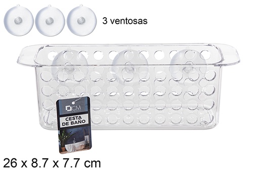 [112861] Plastic bathroom basket 26x8,7 cm