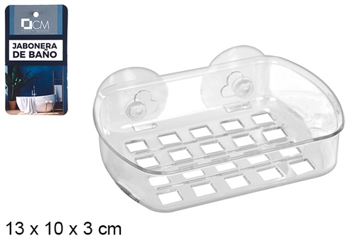 [112862] Plastic bathroom soap dish 13x10 cm