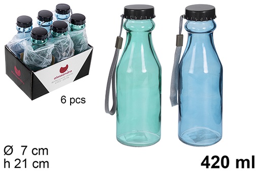 [113480] Botella cristal color tapón plástico 420 ml