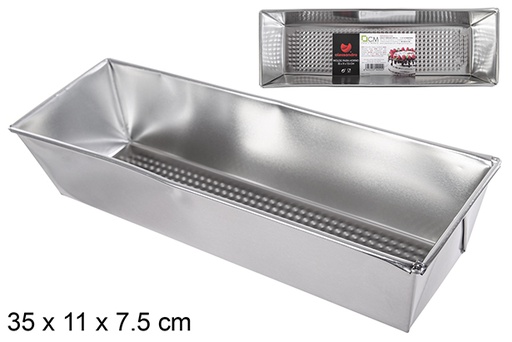 [114240] Rectangular metal baking pan 35x11 cm