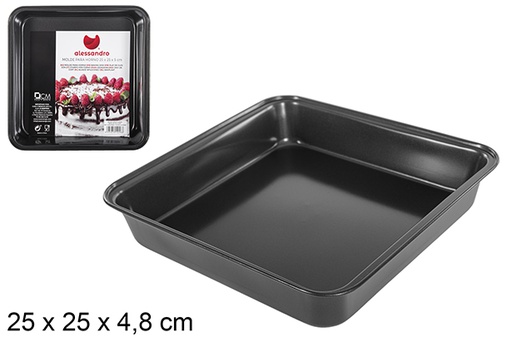 [114248] Square metal oven mold 25 cm