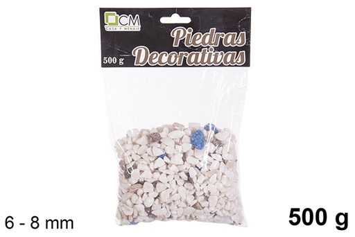 [114292] Pedra decorativa em cores variadas 6-8 mm (500 gr.)