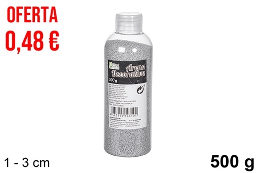 [114310] Bote arena decorativa gris claro 1-3 mm (500 gr.)