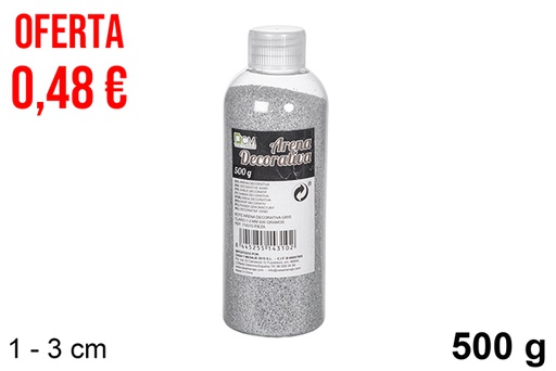 [114310] Bote arena decorativa gris claro 1-3 mm (500 gr.)