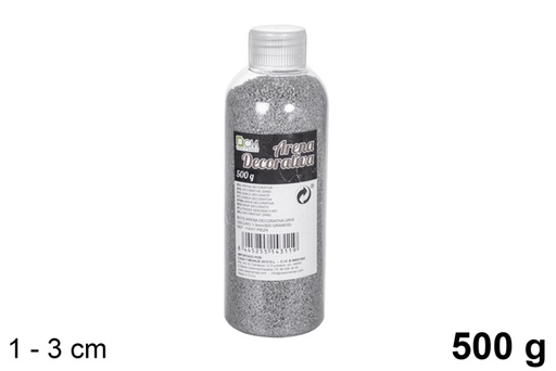 [114311] Garrafa de areia decorativa cinza escuro 1-3 mm (500 gr.)