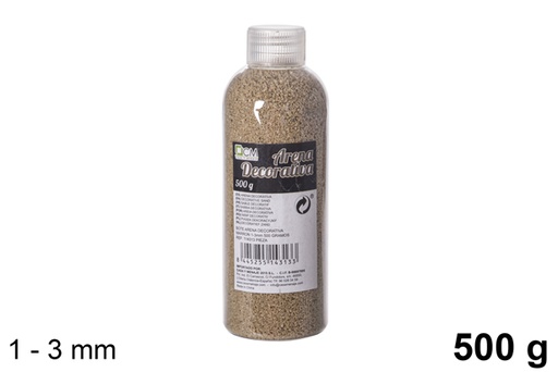 [114313] Garrafa de areia decorativa marrom 1-3 mm (500 gr.)