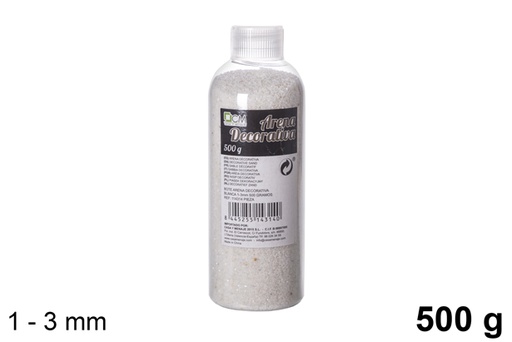 [114314] Garrafa de areia decorativa branca 1-3 mm (500 gr.)