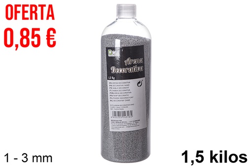 [114316] Bote arena decorativa gris claro 1-3 mm (1,5 kg)