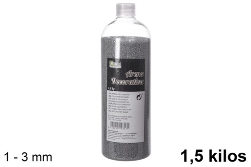 [114317] Pot de sable décoratif gris foncé 1-3 mm (1,5 kg)