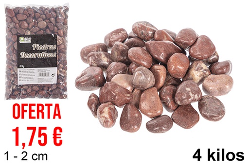 [114335] Pedra decorativa cor chocolate 1-2 cm (4 kg)