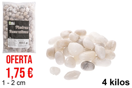 [114337] Piedra decorativa blanca 1-2 cm (4 kg)