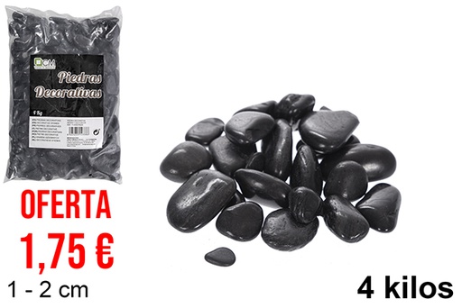 [114338] Piedra decorativa negra 1-2 cm (4 kg)