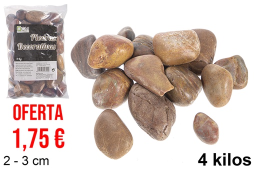 [114340] Pedra decorativa cor chocolate 2-3 cm (4 kg)