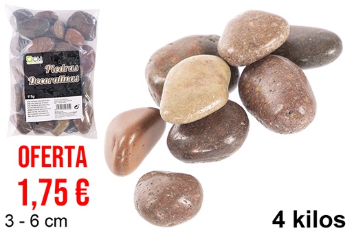 [114345] Pietra decorativa color cioccolato 3-6 cm (4 kg)