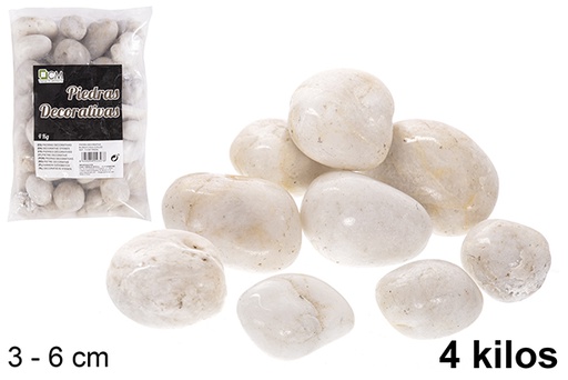 [114347] Piedra decorativa blanca 3-6 cm (4 kg)