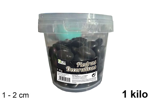 [114353] Frasco de pedra decorativa preta 1-2 cm (1 kg)