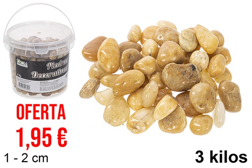 [114356] Barattolo con pietre decorative marrone 1-2 cm (3 kg)