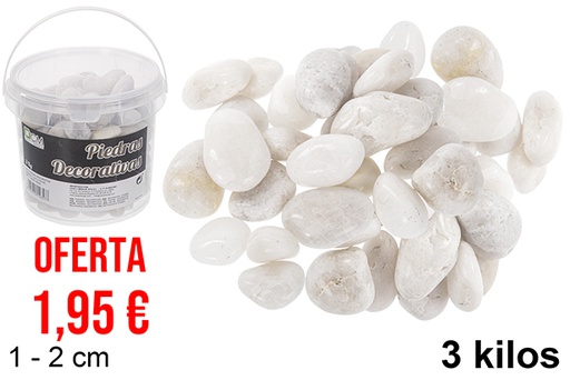 [114357] Bote piedra decorativa blanca 1-2 cm (3 kg)
