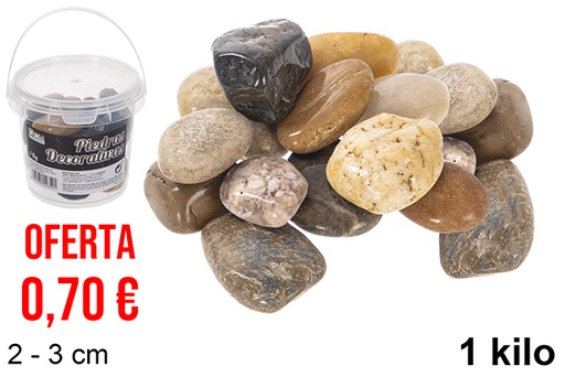 [114359] Bote piedras decorativas color surtido 2-3 cm (1 kg)