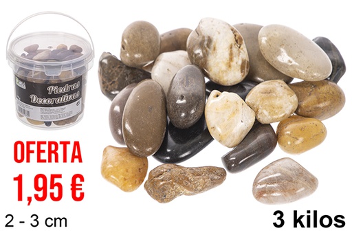 [114364] Bote piedras decorativas color surtido 2-3 cm (3 kg)