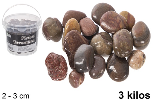 [114365] Bote piedra decorativa marrón 2-3 cm (3 kg)