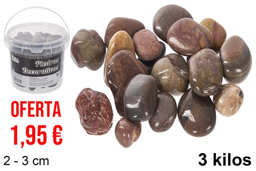 [114365] Jar with brown decorative stones 2-3 cm (3 kg)