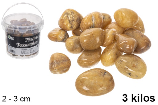 [114366] Pot avec pierres décoratives brunes 2-3 cm (3 kg)