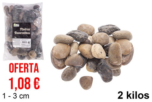 [114379] Piedra decorativa color surtido 1-3 cm (2 kg)