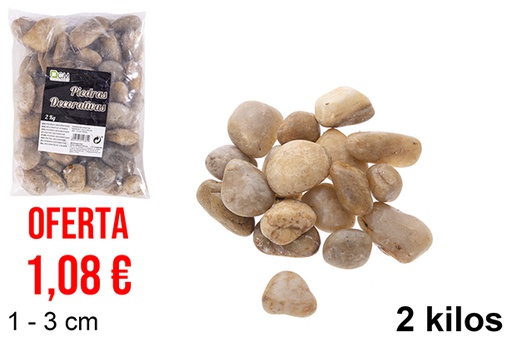 [114381] Piedra decorativa marrón 1-3 cm (2 kg)