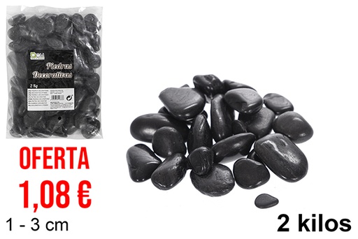[114383] Piedra decorativa negra 1-3 cm (2 kg)