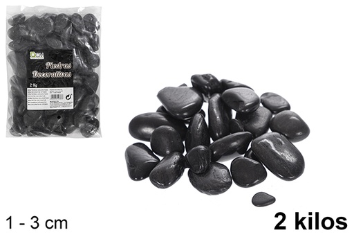 [114383] Pierre décorative noire 1-3 cm (2 kg)