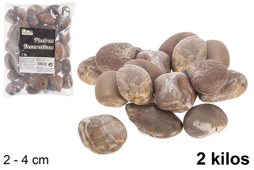 [114385] Piedra decorativa chocolate 2-4 cm (2 kg)