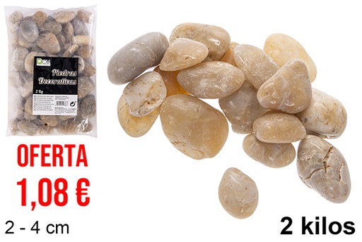 [114386] Piedra decorativa marrón 2-4 cm (2 kg)